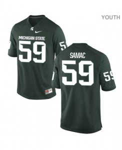 Youth Nick Samac Michigan State Spartans #59 Nike NCAA Green Authentic College Stitched Football Jersey DP50V26RX